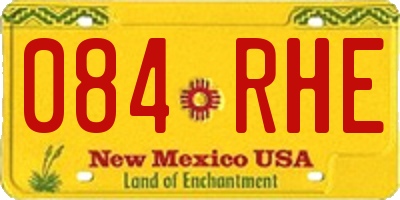 NM license plate 084RHE