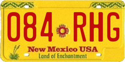 NM license plate 084RHG