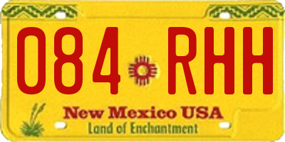 NM license plate 084RHH