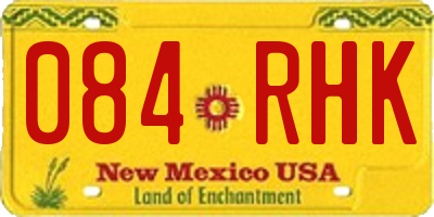 NM license plate 084RHK