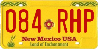 NM license plate 084RHP