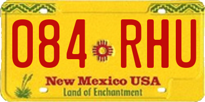 NM license plate 084RHU