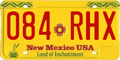 NM license plate 084RHX