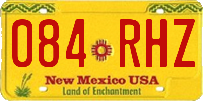 NM license plate 084RHZ