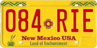 NM license plate 084RIE