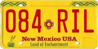 NM license plate 084RIL