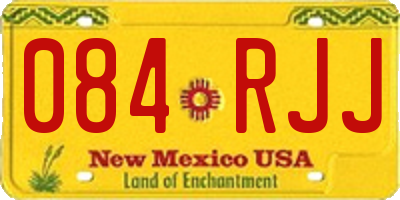 NM license plate 084RJJ