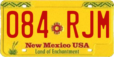 NM license plate 084RJM