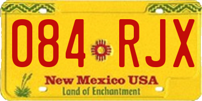 NM license plate 084RJX