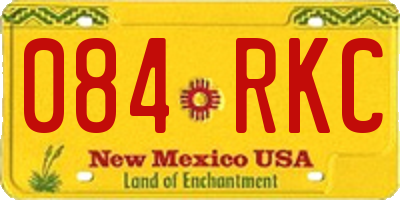 NM license plate 084RKC