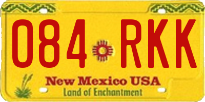 NM license plate 084RKK