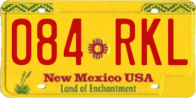 NM license plate 084RKL