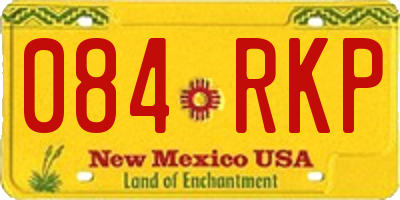 NM license plate 084RKP