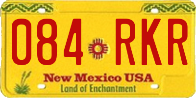 NM license plate 084RKR