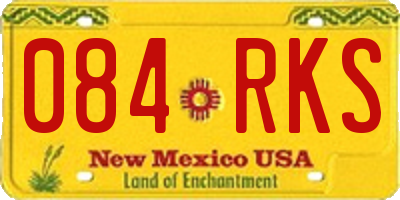 NM license plate 084RKS