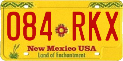 NM license plate 084RKX