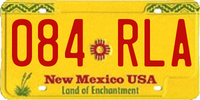 NM license plate 084RLA