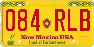 NM license plate 084RLB