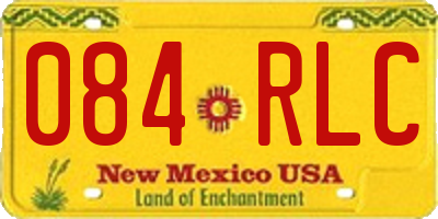 NM license plate 084RLC