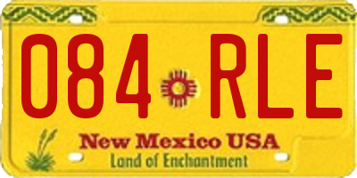 NM license plate 084RLE