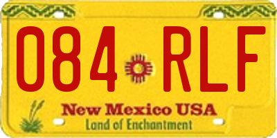 NM license plate 084RLF