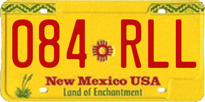 NM license plate 084RLL