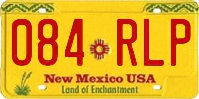NM license plate 084RLP
