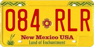 NM license plate 084RLR