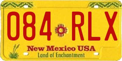 NM license plate 084RLX