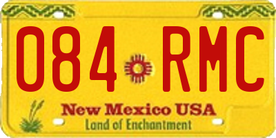 NM license plate 084RMC