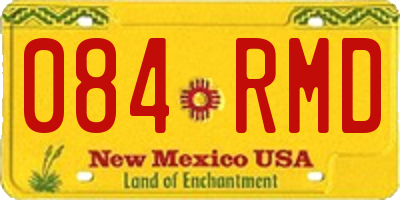 NM license plate 084RMD