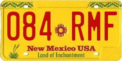 NM license plate 084RMF