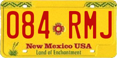 NM license plate 084RMJ