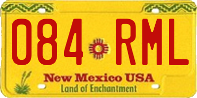 NM license plate 084RML