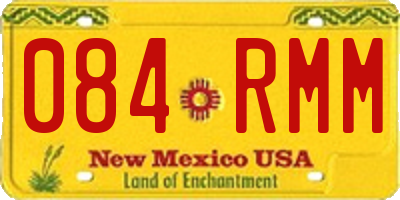 NM license plate 084RMM