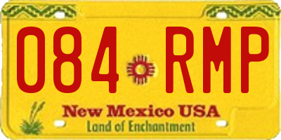 NM license plate 084RMP