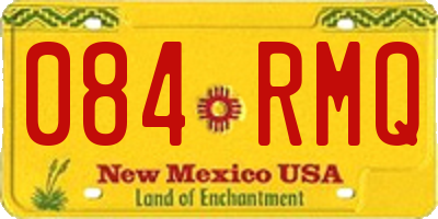 NM license plate 084RMQ