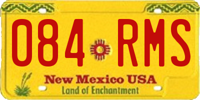 NM license plate 084RMS