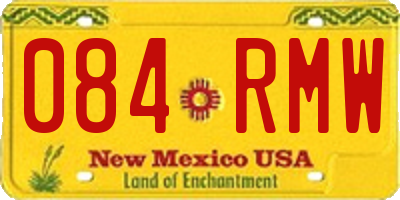 NM license plate 084RMW