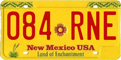 NM license plate 084RNE