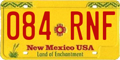 NM license plate 084RNF