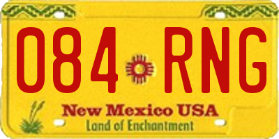 NM license plate 084RNG