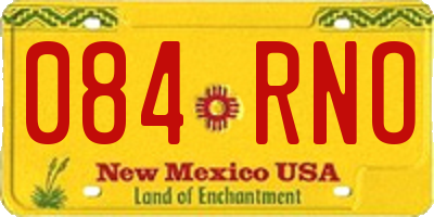 NM license plate 084RNO