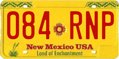 NM license plate 084RNP