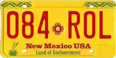 NM license plate 084ROL