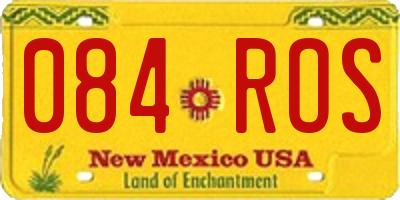 NM license plate 084ROS