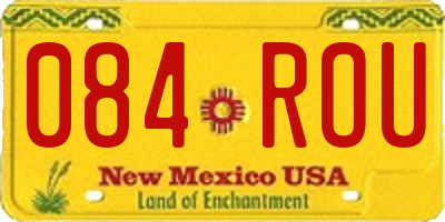 NM license plate 084ROU
