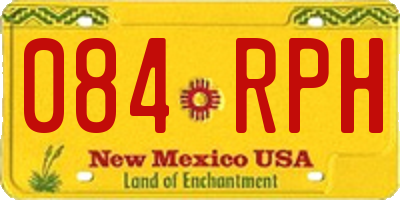 NM license plate 084RPH