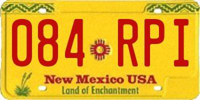 NM license plate 084RPI