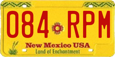 NM license plate 084RPM